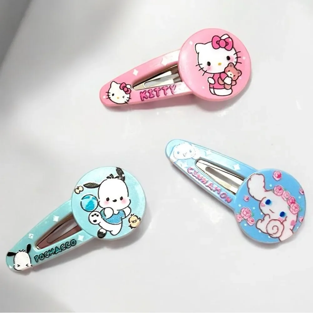 🤯5/$25🤯 Sanrio Hello Kitty Cinnamoroll Pochacco Hair Clip Set Of 6